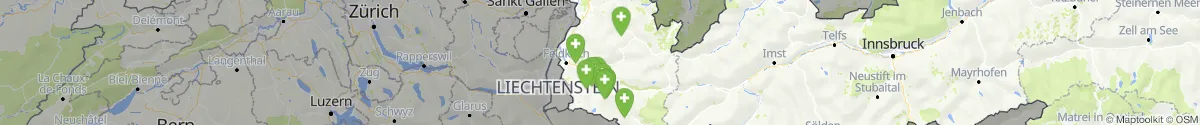 Kartenansicht für Apotheken-Notdienste in der Nähe von Fontanella (Bludenz, Vorarlberg)